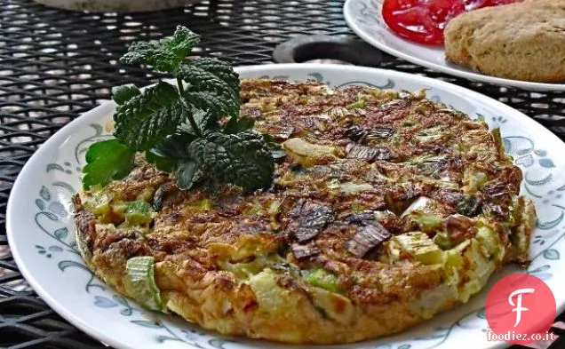 Frittata con Erbe Primaverili e Porri