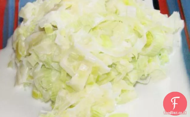 Porri cremosi di parmigiano