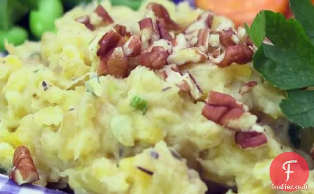 Purè di Piantaggine con porri ed erbe fresche