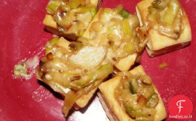 Tartellette di Brie-Porri