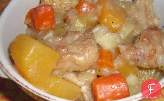 Rutabaga e stufato di pollo