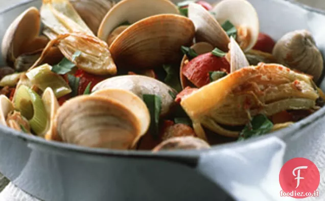 Arrosto di vongole con Salsiccia e finocchietto