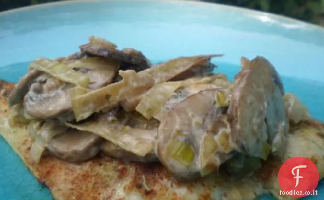Salsa di porri e funghi (a basso contenuto di grassi)