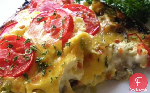 Quiche di porro e funghi