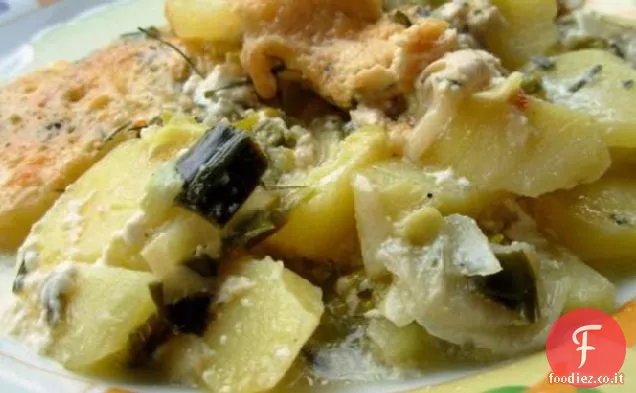 Porro e Formaggio Patate smerlate