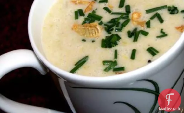 Zuppa di aglio e porro arrosto