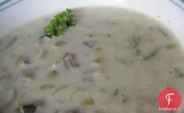 Zuppa di crema di porro-Gruyere