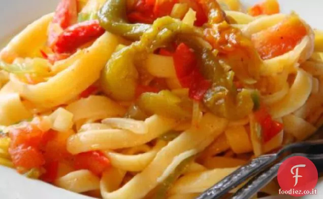 Fettuccine con Peperoni Arrostiti
