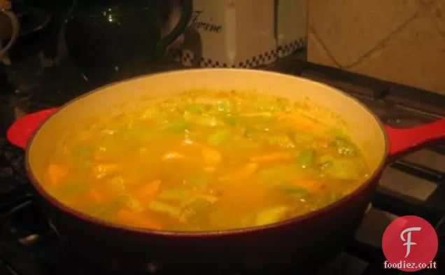 Thai Patata dolce e porro zuppa