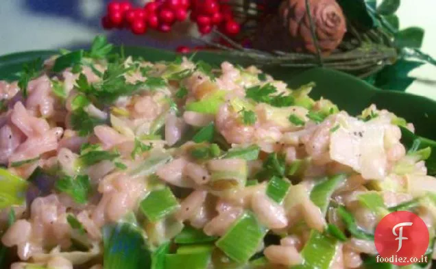 Risotto al porro e Aglio verde