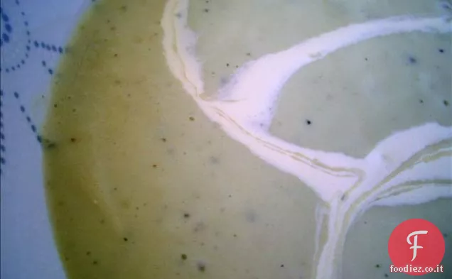 Mezzelune ripiene di porro condite con salsa di crema di burro di aragosta