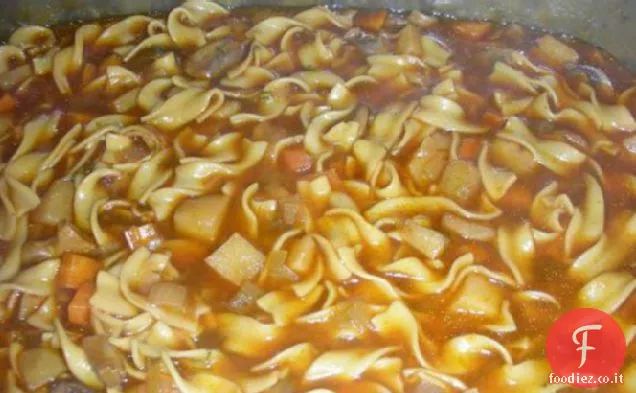 Zuppa di noodle ai funghi