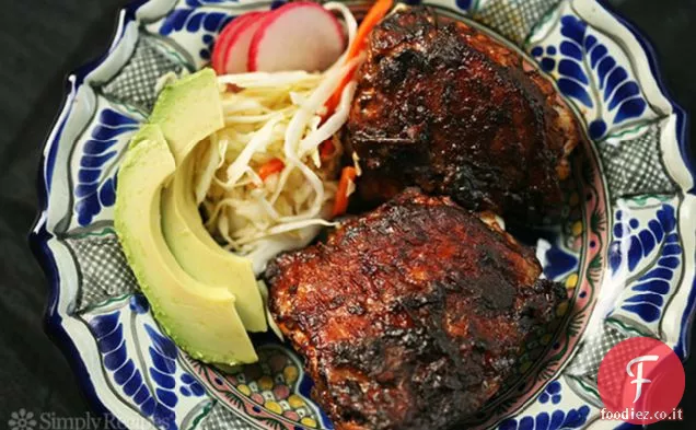 Pollo alla griglia marinato in Cile rosso