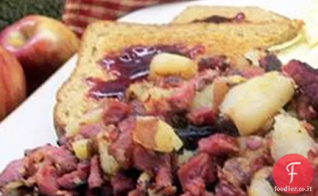 Una padella di manzo in scatola Hash