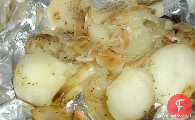 Tasche di patate e cipolle