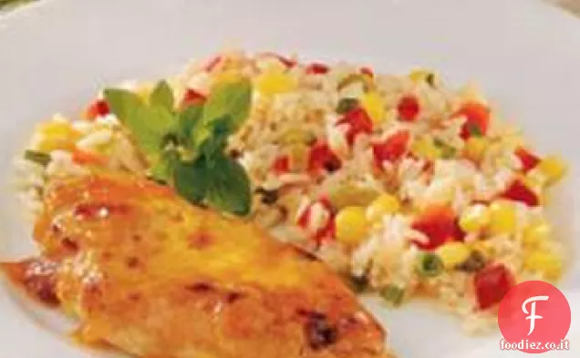 Pollo con glassa all'albicocca