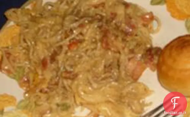 Spaghetti con pancetta e uova