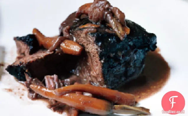 Guance di manzo brasate al vino rosso con scorza d'arancia (Joues de Boeuf aux Agrumes)