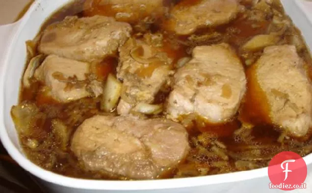Così facile è vergognoso Pentola di coccio Braciole di cipolla