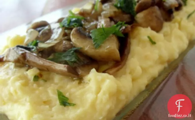 Purè di patate con funghi Crimini