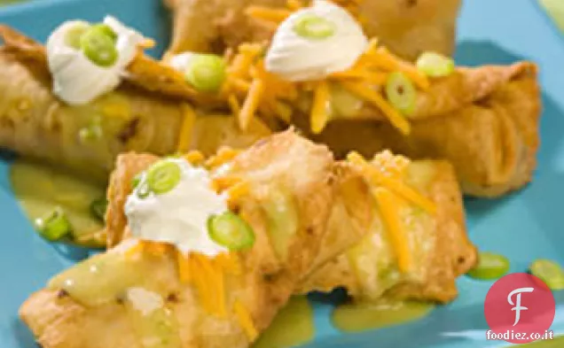 Chimichangas di pollo con salsa verde