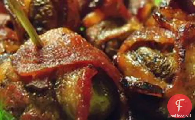 Bacon avvolto Funghi ripieni