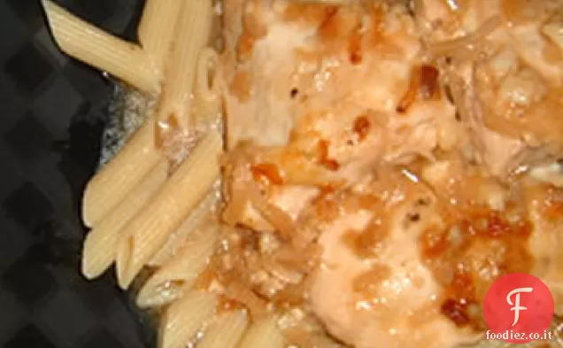 Cheddar e cipolla zuppa di pollo