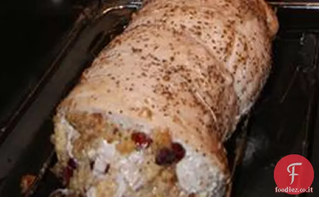 Lonza di maiale ripiena di mele al mirtillo