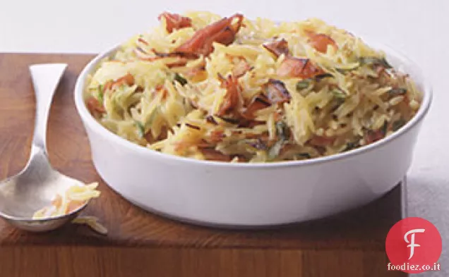 Orzo con Prosciutto e Formaggio di Capra