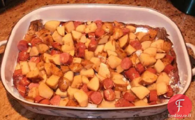 Kielbasa arrosto e patate