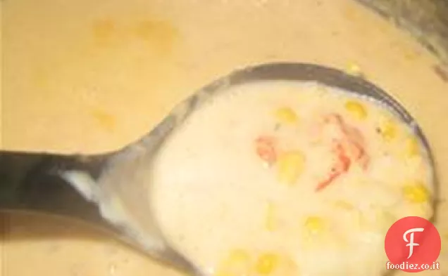 Zuppa di aragoste e mais