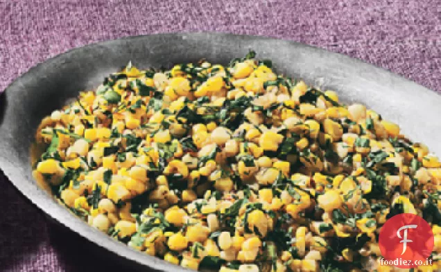 Mais estivo Sauté con tonnellate di erbe