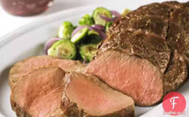Filetto di manzo con salsa balsamica al mirtillo rosso