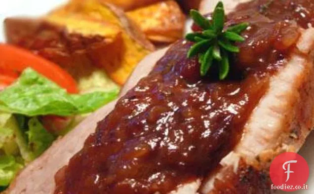 Filetto di maiale con salsa Balsamico-Mirtillo