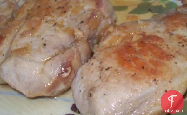 Braciole di maiale con salsa di sidro