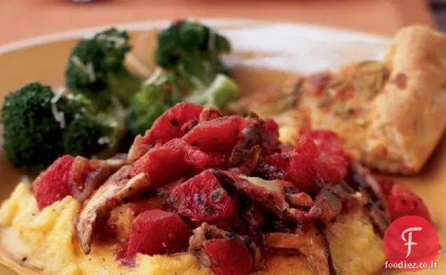 Polenta con Salsa Shiitake al Pomodoro