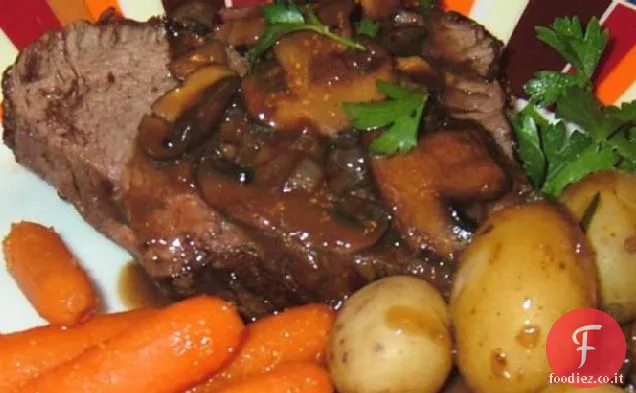 Filetto di manzo arrosto con salsa di dragoncello ai funghi