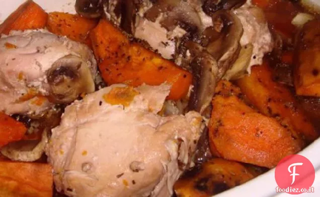 Pollo e patate dolci Crock Pot Stufato