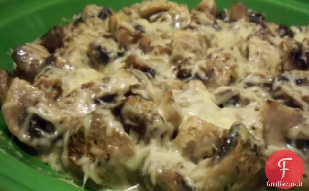 Gratin di Funghi con Formaggio Asiago