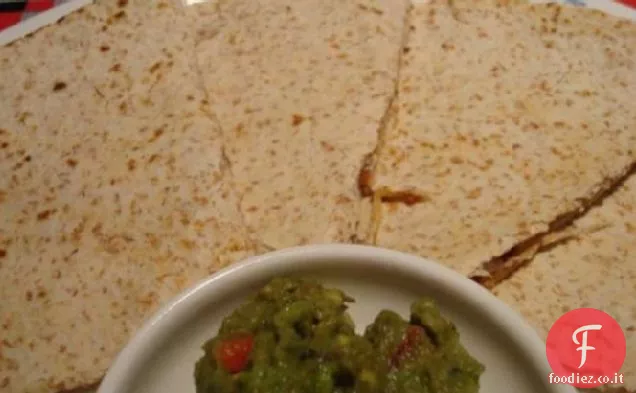 Quesadillas di pancetta e formaggio per due