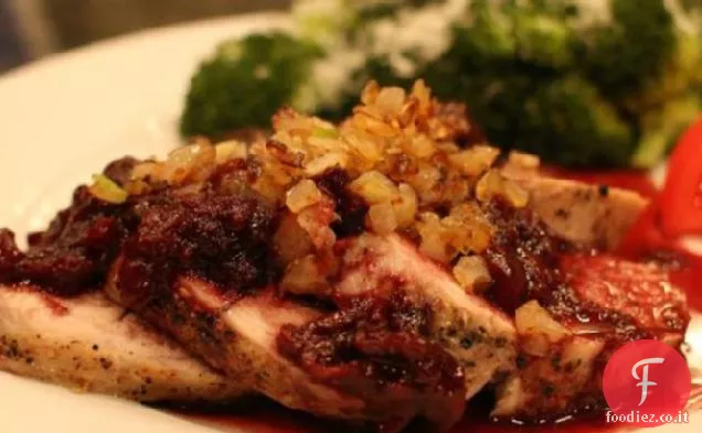 Filetto di maiale con salsa di ciliegie