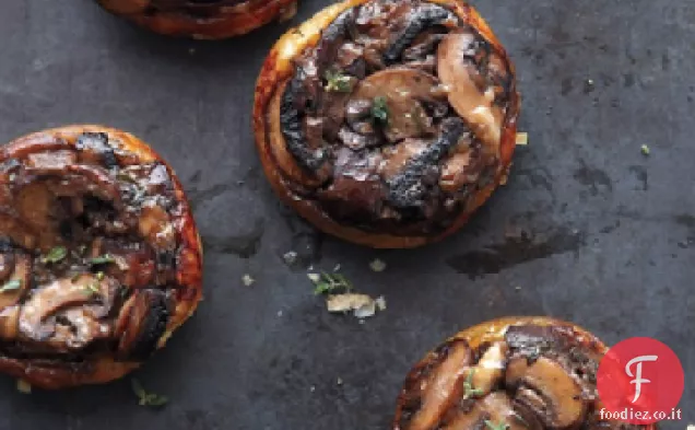 Tortine di funghi capovolte