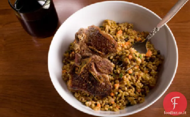 Insalata di bacche di grano con Harissa e pistacchi Ricetta