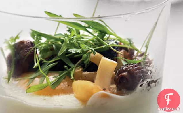 Uova coccolate con Funghi Selvatici e Creme Fraiche