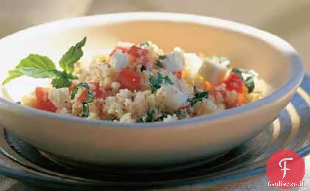 Insalata di Couscous fresca di mozzarella, pomodoro e basilico