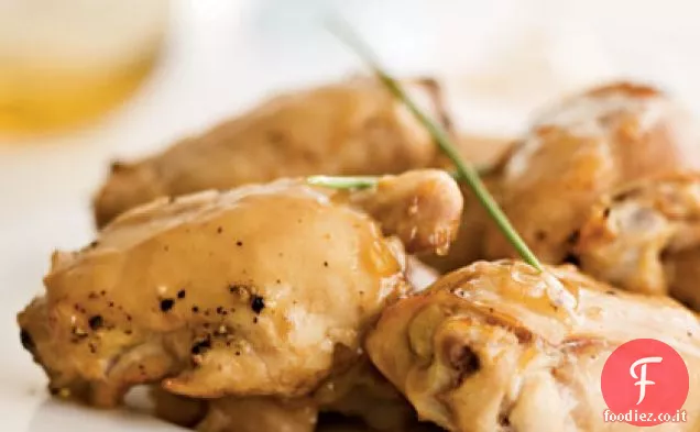 Cosce di pollo arrosto al miele e melograno