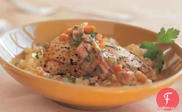 Fricassea di pollo con Orzo