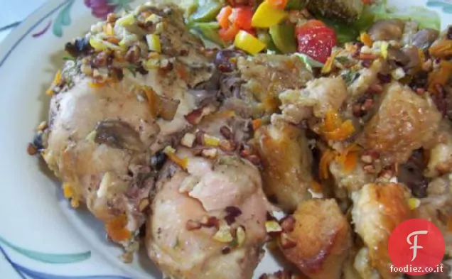 Pollo con lievito madre-Ripieno di funghi