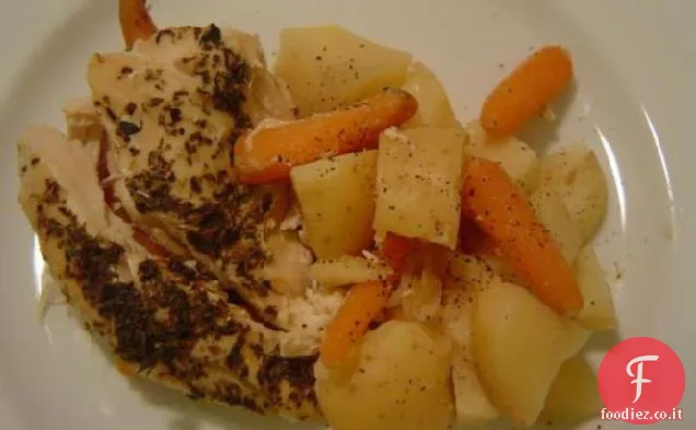 Pentola di coccio Pollo greco e patate