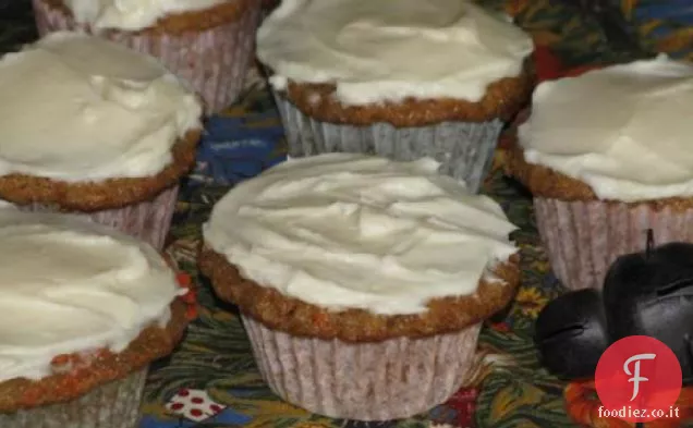 Cupcakes alla carota di Martha con glassa di crema di formaggio